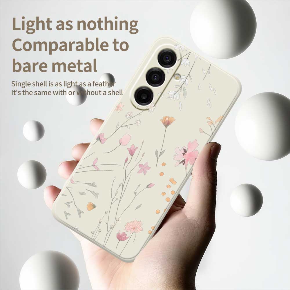 For Samsung Galaxy A17 5G Case Flower Pattern Printing Straight Edge TPU Phone Back Cover