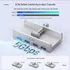 Aluminum Alloy Clip-on Hub with Independent Power & Heat Dissipation for Desktop Storage Expansion