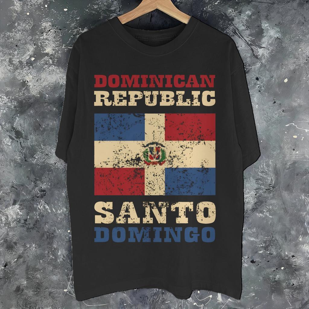Unisex Women Graphic Print Dominican Republic Tee T Shirt Pure Cotton Tshirts Clothes