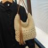 Плетеная сумка в стиле ленивого ветра, женская, большой вместимости, универсальная, для отдыха, пляжная сумка, плетеная сумка из имитации травы, пляжная сумка-тоут