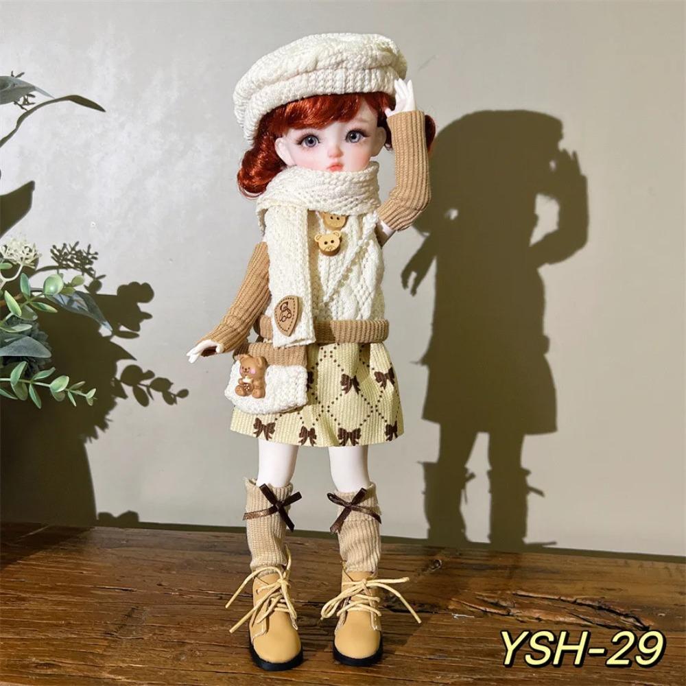 Одежда для наряда кук BJD с 6 точками, 30 см, модные тренды, джинсы плюс цветочные топы, милая и универсальная