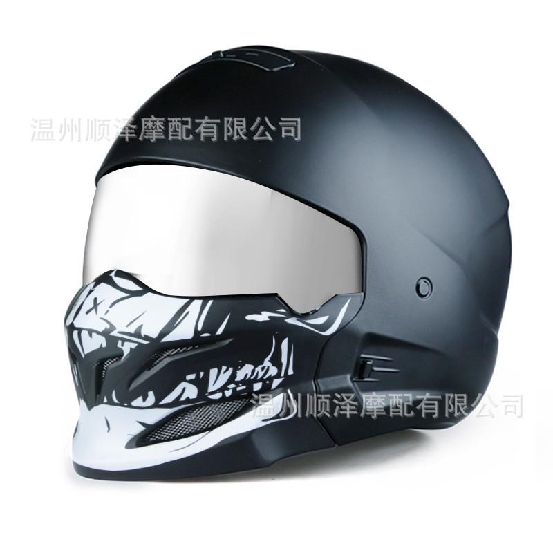 3C Certified Retro Motorcycle Half Helmet With Bluetooth Headset Adult Riders All Season Use