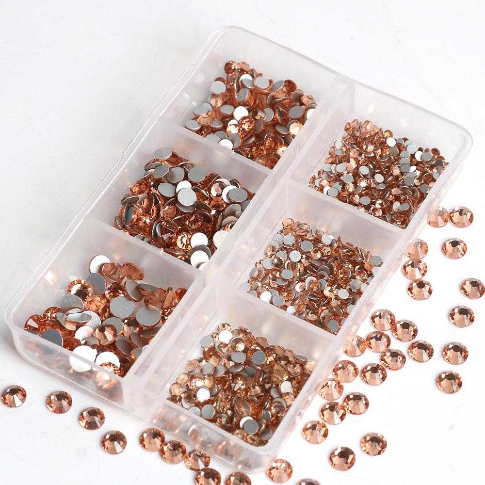 Украшения для ногтей 6 сеток стеклянные кристаллы стразы белого цвета смешанные супер вспышка плоское дно бриллиант цветной дизайн ногтей бриллиант