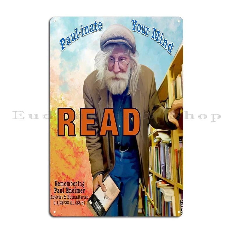 Epic books to read a man reading Theresa Tessa Gray Clockwork Princess Paul inate your mind READ Metal Vintage Tin Sign Poster