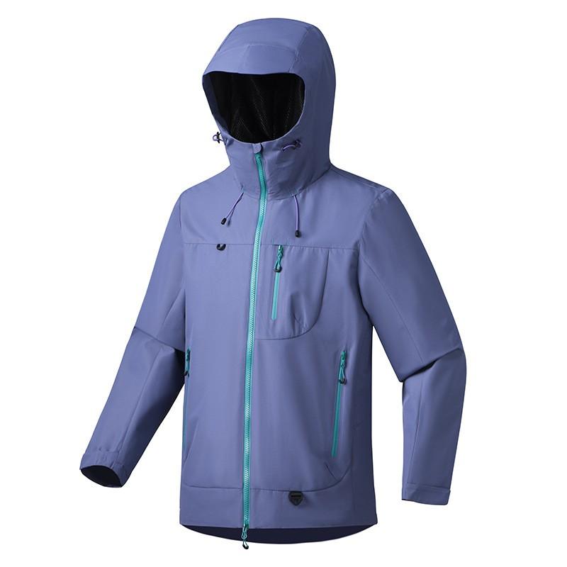 Men Women Waterproof Windproof Breathable Hiking Jacket With Hood Lightweight Outdoor Raincoat Trekking Camping Cycling