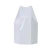 Buddhist Altar Bone Bag Cover Only, Hexagonal, Diamond-shaped, White, Twisted Yarn Taffeta Urn Cover (4 Inches), Includes Posthumous Buddhist Name