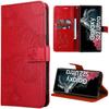 Чехол - BOOLING - для Samsung Galaxy S22 Ultra - Красная Синтетическая Кожа - Узор Бабочки - Полужесткий