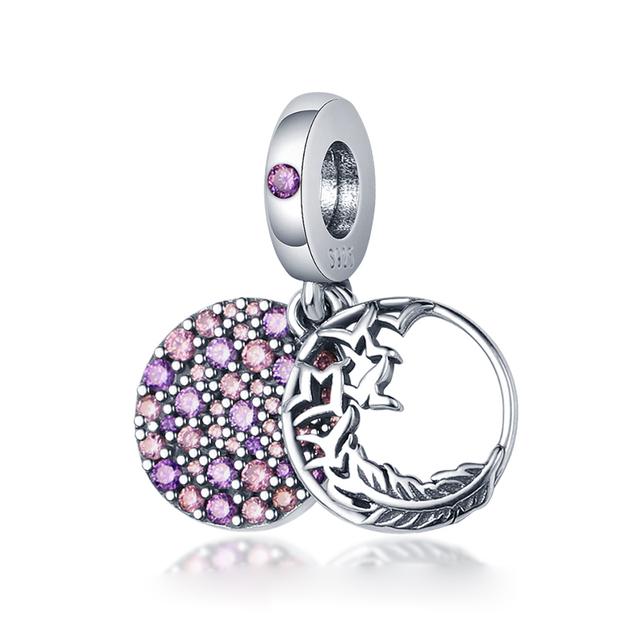 925 Серебряный Шарм Подходит для Любителей Шарма Серии Любовь Браслет Ожерелье Брелок Женские Ювелирные Изделия Diy