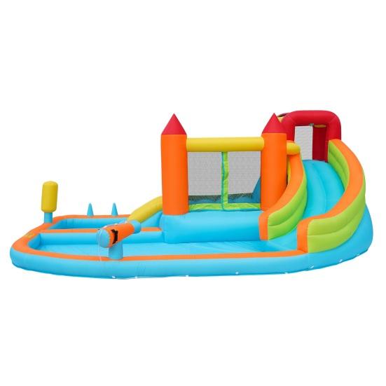 Outdoor Water Park Children Bouncy Castle Multifunctional with Inflatable Blower Double Slide Bouncing Castle