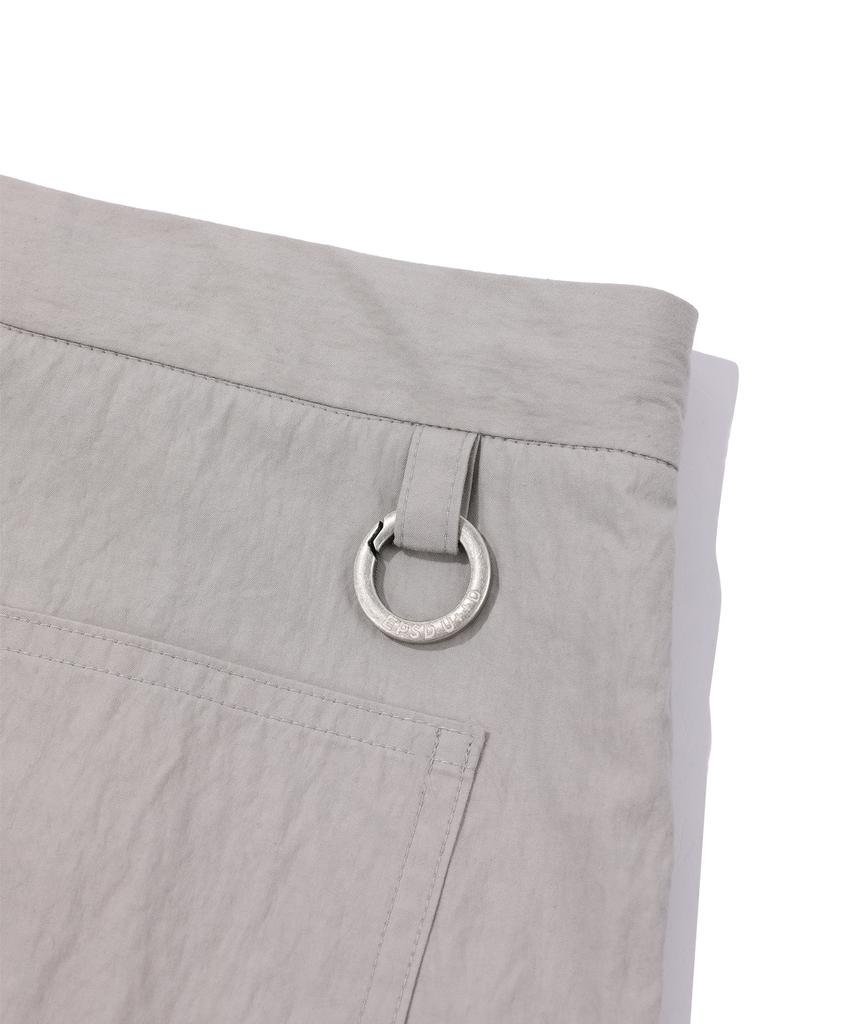 EPISODE UNTITLED String Logo Print Bermuda Cargo Pants_Grey