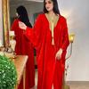 Muslim Clothing Arab Dubai Turkey Bat Sleeve Robe Cardigan Abaya Long Muslim Women'S Clothing
