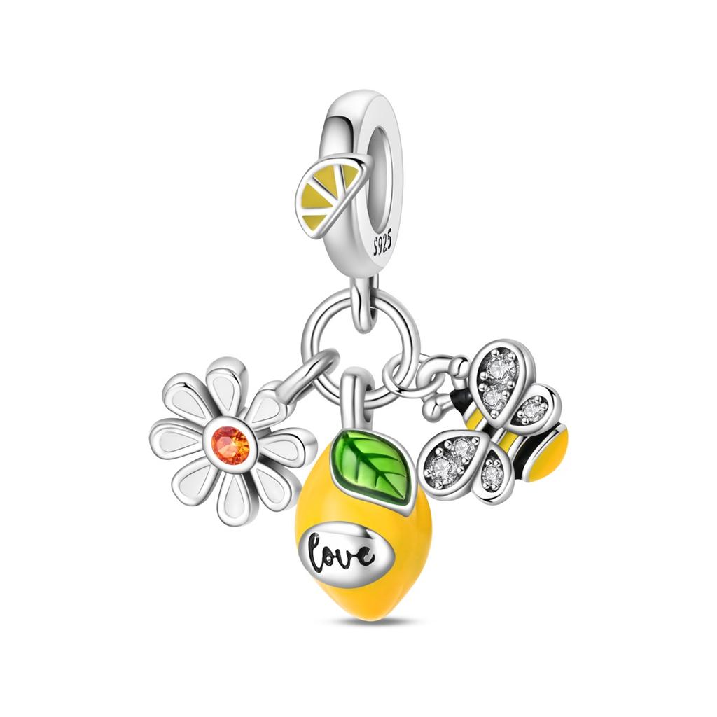 New 925 Silver Strawberry Cherry Fruit Series Charms Beads Fit 3mm 925 Original Bracelets DIY Birthday Jewelry Gifts