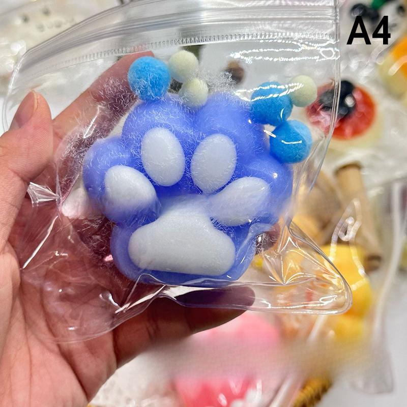 Милые игрушки-лапки для кошек Мягкие расслабляющие игрушки для кошек Щипающие лапки для кошек Забавный подарок Липкая декомпрессионная игрушка Медленно отскакивающая игрушка для кошек