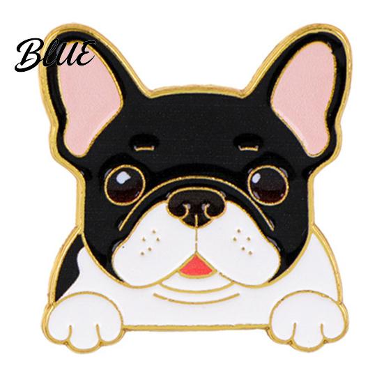 Easy Disassemble Brooch Pin Dog Head Design Enamel