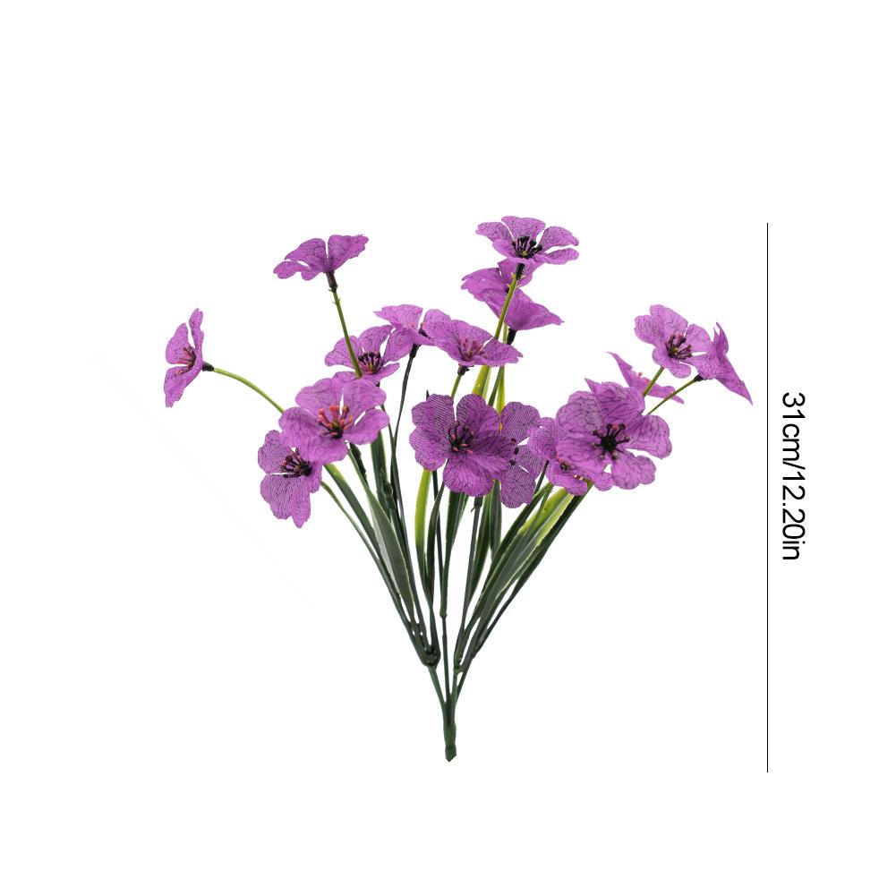 Artificial Flower Greenery Simulated Flower Violet Simulation Filigree Flower Faux Plastic Flowers for Party Decoration