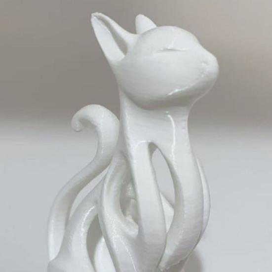 DYS 3D-печатная полая фигурка кошки, современная черно-белая статуэтка котенка, художественная скульптура животного, настольное украшение, подарок для влюбленных