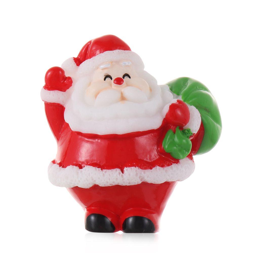 Микропейзаж Декор бонсай Рождественские фигурки Санта-Клауса Миниатюрный снеговик Рождественская елка