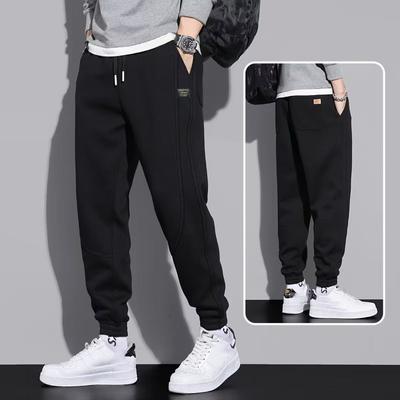 Мужские спортивные штаны Свободные длинные брюки Jogger брюки Повседневные спортивные однотонные спортивные штаны для фитнеса Мужские спортивные штаны