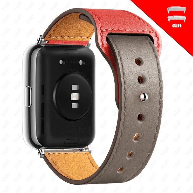 Кожаный ремешок для часов Huawei Fit 2, сменный ремешок для умных часов, спортивный браслет в стиле ретро, браслет с петлей Fit2, аксессуары для ремешка для часов