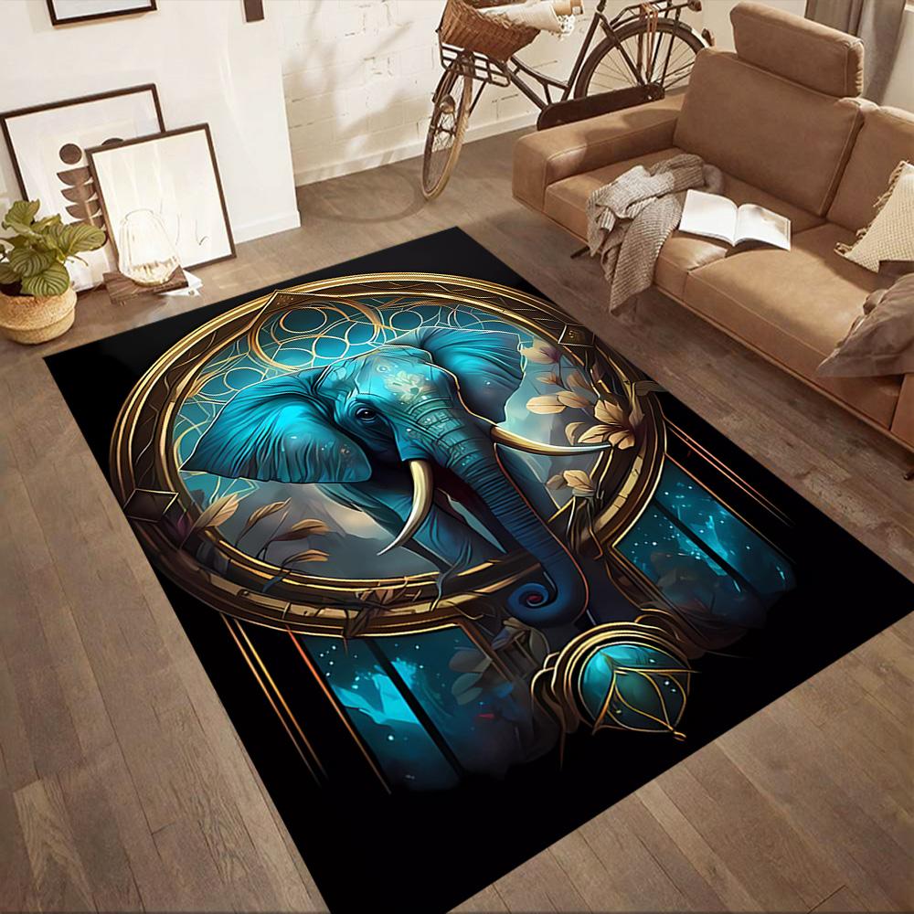 Красочные напольные коврики со слонами для гостиной, спальни и декора комнаты. Подходят для подарков.