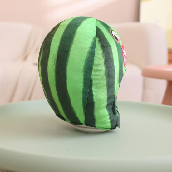 Funny Watermelon Cross-dressing Headwear Hat Plush Fruit Headgear Cartoon Decorative Selfie Props Cosplay Costume Accessories Performance Props