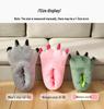 Funny Cat Paw Plush Indoor Slippers with Claws – Thick Cotton for Couples