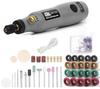 Mini Router DIY Tool Set Pen Type Electric Grinder USB Charging High Speed Rotation 3 Speeds Hobby Polishing Removal Light Work Comes with 20 Fiber