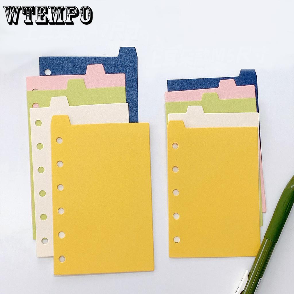 20pcs A7 Binder Dividers Multicolor PP Planner Inserts Index Tabs Loose Leaf Binders Accessories Refill Category Page Tab Indexing