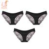 3PCS Women's Sexy Lace Panties Seamless Cotton Crotch Breathable Low-Rise Lingerie Underwear Comfortable Underpants