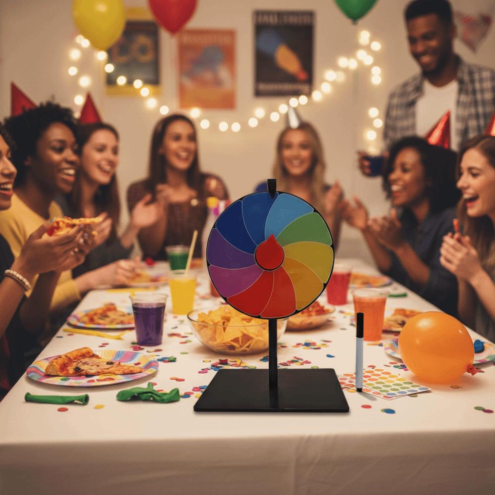 Spin Wheel Reusable Fortune Wheel Interactive Table Prize Turntable Carnival Party