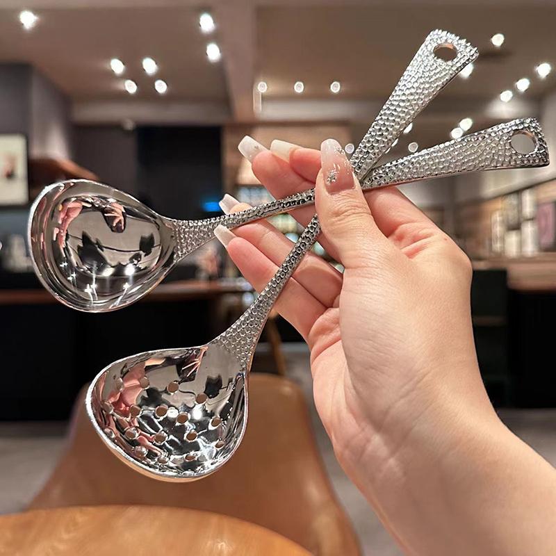 Ложка для супа из нержавеющей стали, глубокая ложка большой емкости, серебряная зеркальная полированная столовая посуда, суп, рис, домашняя кухонная посуда