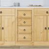 SKI Cabinet Honey Brown 40 x 46 x 81 cm Solid Pine Wood