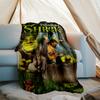 Shrek Theme Printed Blanket - Perfect for Couch, Bed, Travel & Outdoor Use | Machine Washable, Cozy & Durable.