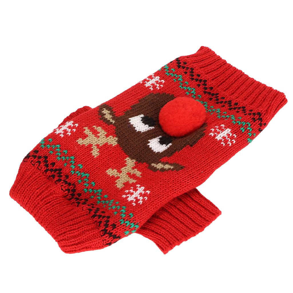 Dog Snow Sweaters Thickening New Year Christmas Dog Holiday Sweaters for Small Medium Dogs XXL Red