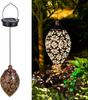 Hanging Solar Lights Solar Lantern LED Moroccan Garden Decor Solar Lanterns Outdoor Waterproof for Outside Patio Porch Pathway Hanging Decor