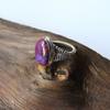 Кольцо с фиолетовой медной бирюзой, овальное кольцо с драгоценным камнем, кольцо из стерлингового серебра 925 пробы, кольцо с фиолетовой бирюзой, рождественский подарок, подарок на День святого Валентина,
