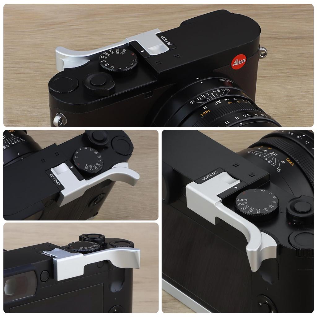 Haoge Metal Thumbs Up Hand Grip Leica Q2 Camera Silver Hot Shoe Thumb Up Rest THB-QS