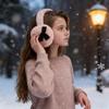 1 шт. Женские зимние однотонные наушники, уличные теплые пушистые флисовые зимние складные наушники для девочек, складные аксессуары