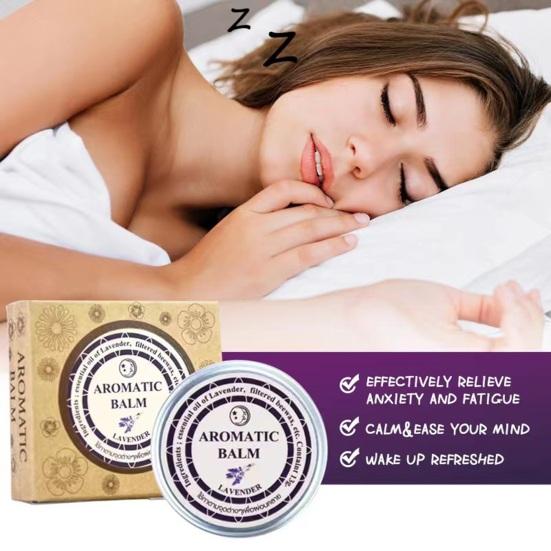 Sleep Cream Lavender Natural Ingredients Relax Stress Insomnia Aid Lightweight Travel Home Aromatic Balm