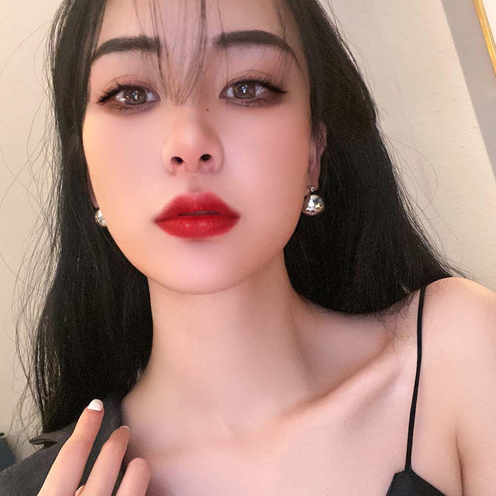 Французские серебристые круглые серьги-кольца в форме шара, U-образные серьги, гвоздики, серьги-кольца