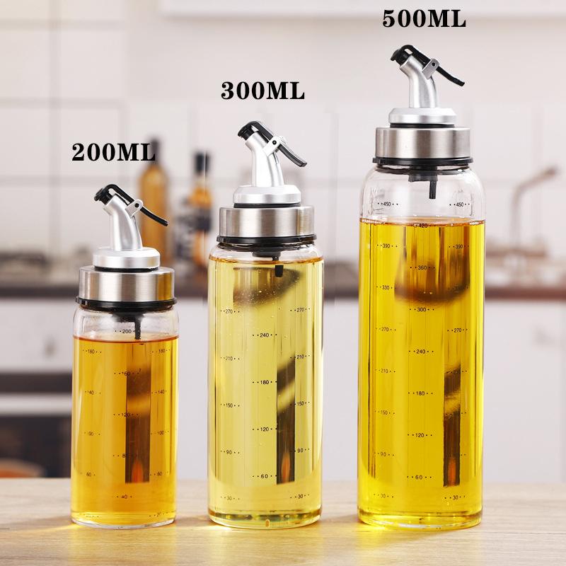 Горшок для масла из боросиликатного стекла, герметичный со шкалой, бутылка для контроля масла, количественная бутылка для соуса, уксуса, вина, кухонные принадлежности
