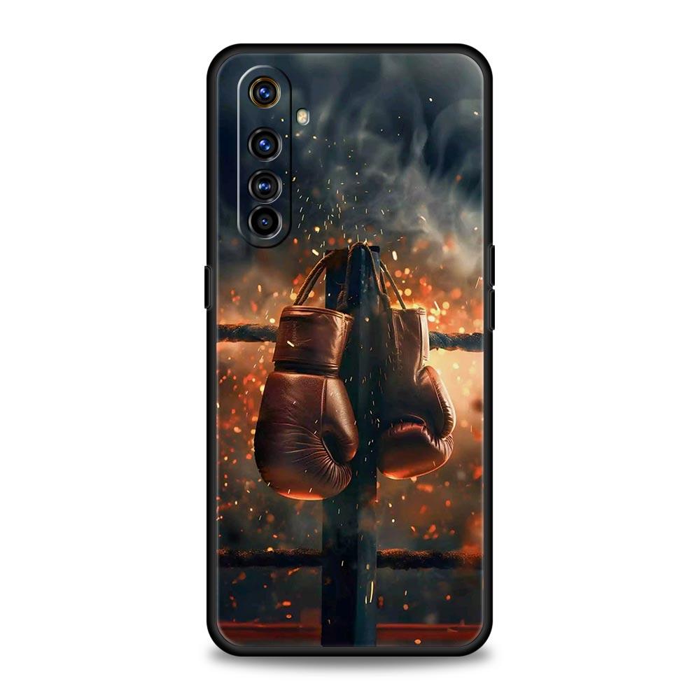 Боксерские перчатки Муай Тай Чехол для телефона Для Realme 12 11 10 4G 9 8 5G 7 6 GT5 GT3 GT2 Pro Plus C21 C11 C25 C35 GT Neo 2 3 3T 5 Чехол