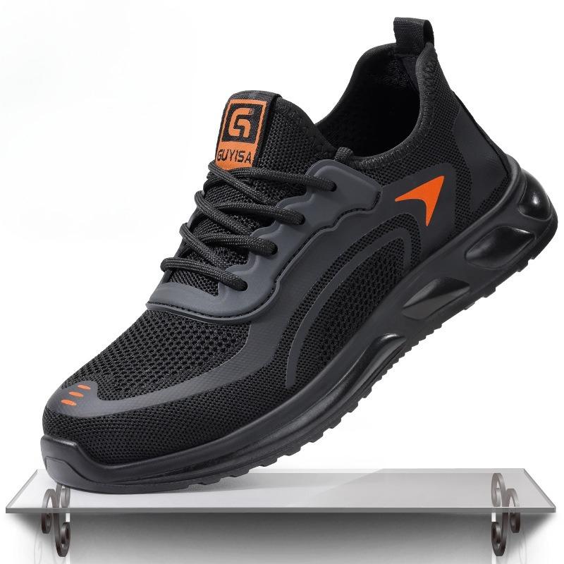 Модная Новая Мужская Защитная Обувь Защита от Раздавливания Защита от Прокола Противоскользящая Обувь со Стальным Подноском Дышащая Защитная Женская Рабочая Обувь