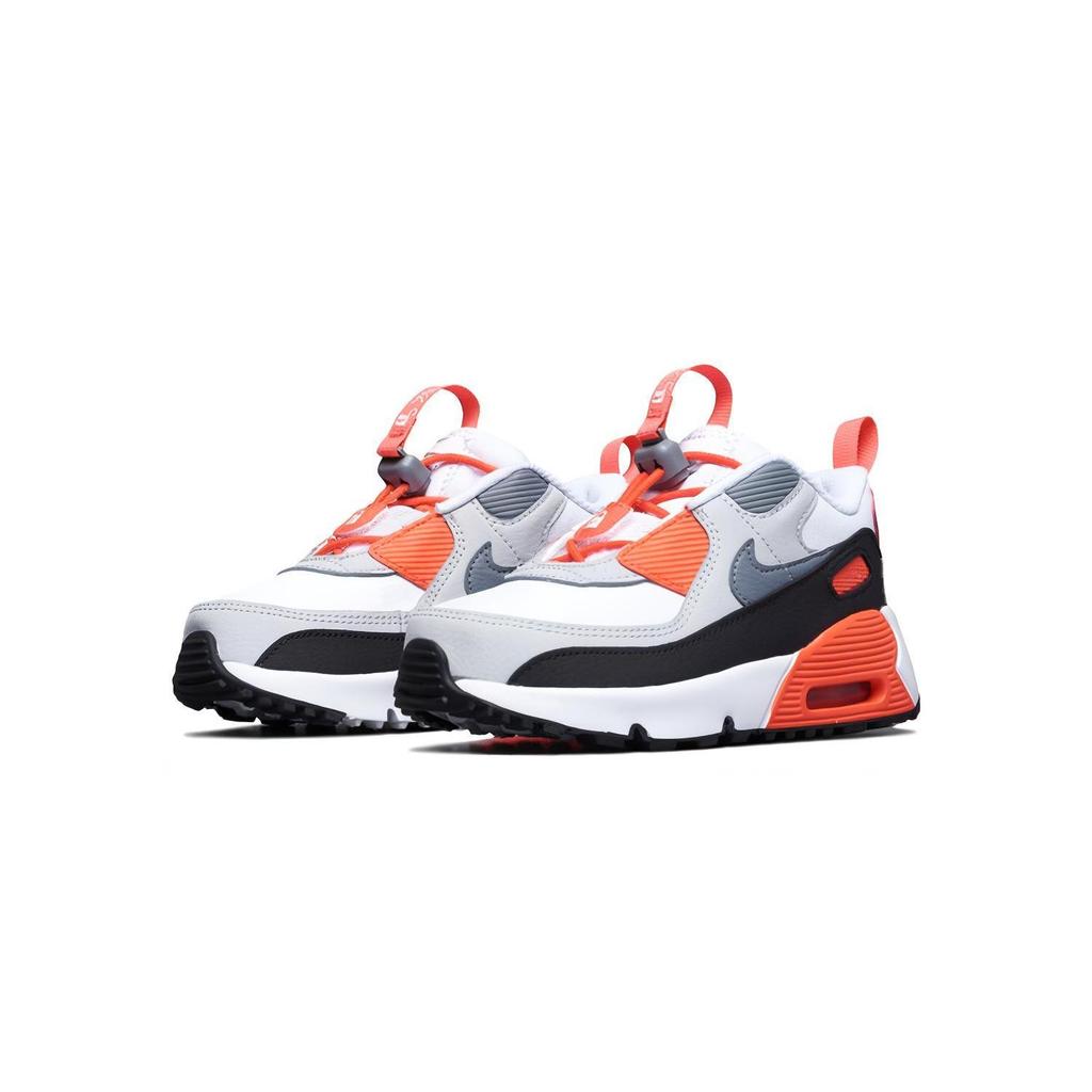 Nike Air Max 90 Toggle Mid top Детская обувь Серо-бело-оранжевая Для младенцев и малышей CV0065-100