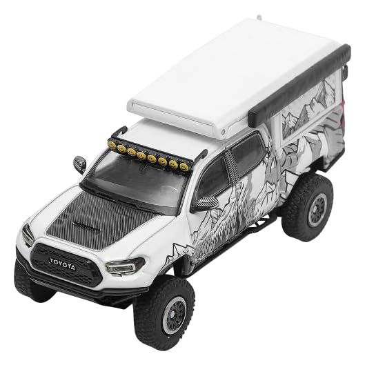 Gaincorp Products Масштаб 1/64 Toyota Tacoma TRD Pro 2022 (Дом на колесах) Белый/Художественная отделка Готовый продукт KS076-529