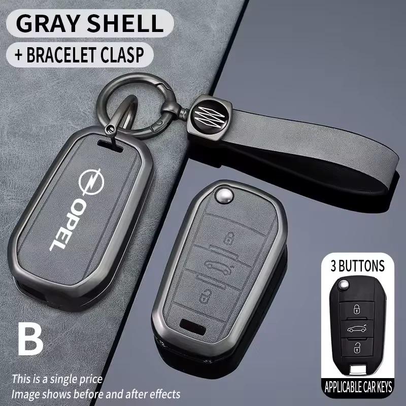 ltzjw3 NEW Car Remote Key Case Fob Cover Holder Shell Bag For Opel Mokka Corsa Astra Combo Grandland Insignia Frontera Accessory