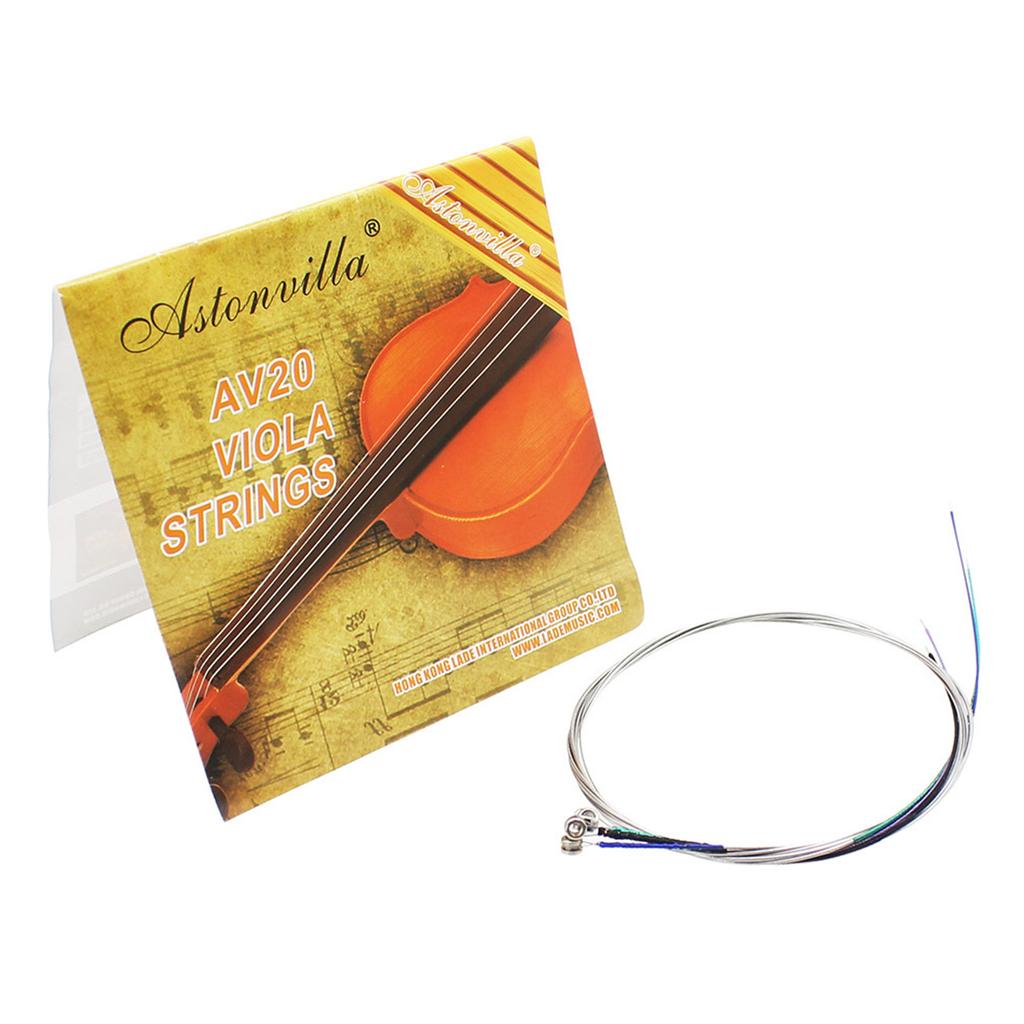 Viola Strings Set Nickel-Plated Balls Stainless Steel Core Wound Medium Tension Suitable for Practice Stage Performances