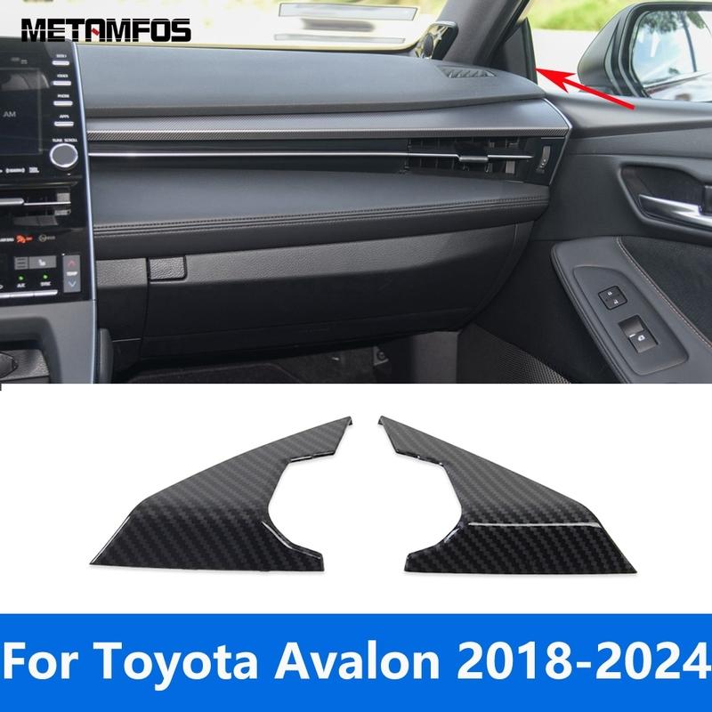 Interior Accessories For Toyota Avalon 2018- 2024 Carbon Fiber Front Window A Pillar Triangle Cover Audio Speaker Trim