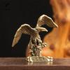 Фигурки орла из цельной латуни Миниатюры Маленькие животные Настольные украшения Домашние украшения Фэн-шуй Аксессуары для поделок Коллекции