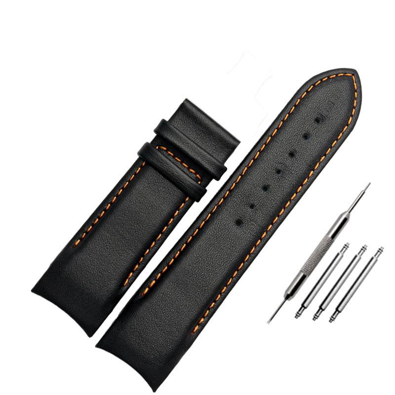 Ремешок для часов из натуральной кожи 22 мм, 23 мм, 24 мм для Tissot T035.407A T035.617A 627A, ремешок для часов, браслеты с пряжкой-бабочкой